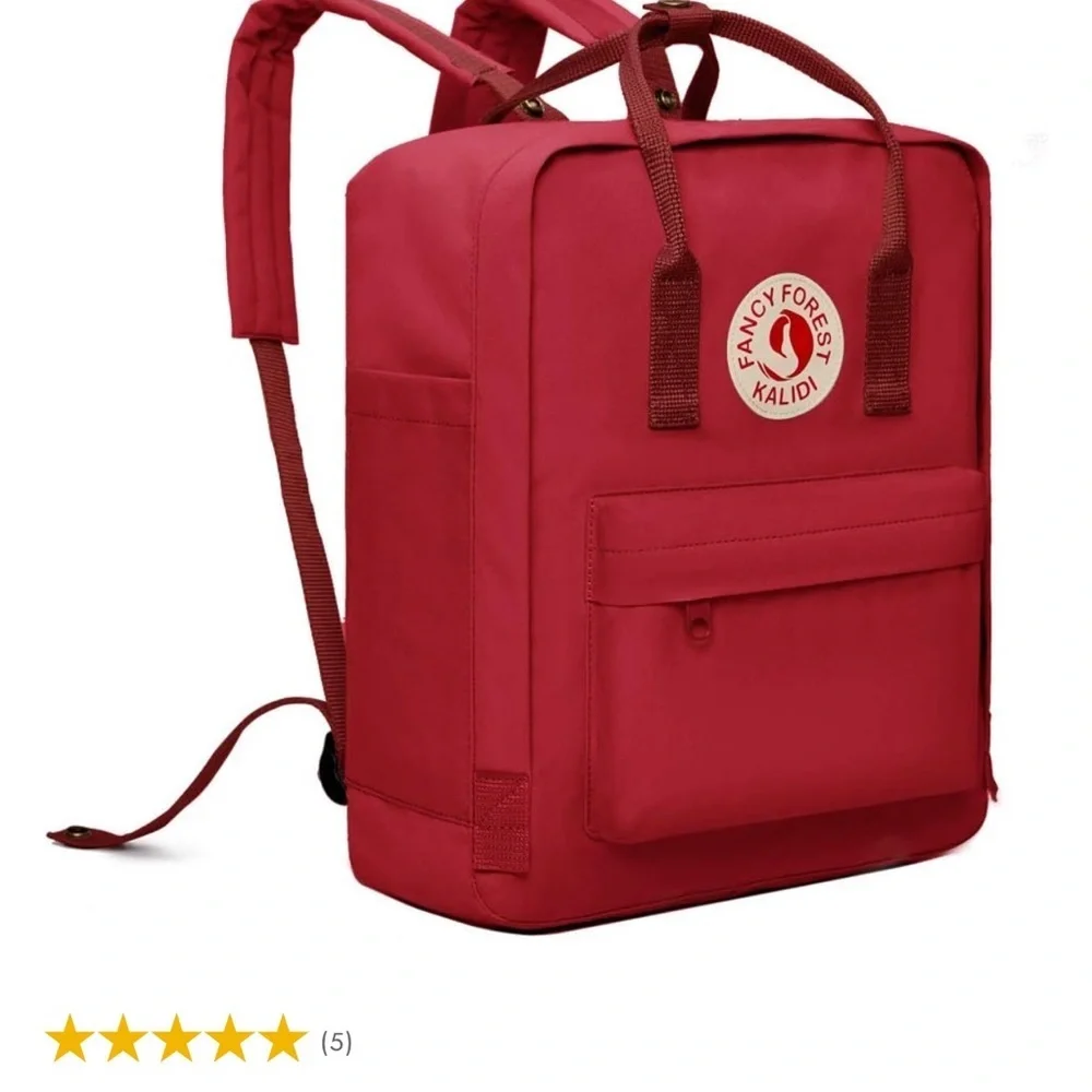 Kali Fancy Forest Red Backpack for Women - Picture 7 of 11